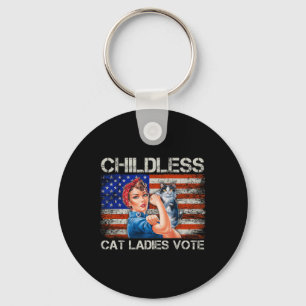 Kinderlose Cat Ladys wählen Rosie The Riveter Elec Schlüsselanhänger