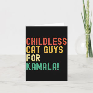 Kinderlose Cat-Typ für Kamala Harris 2024 Vintag Karte