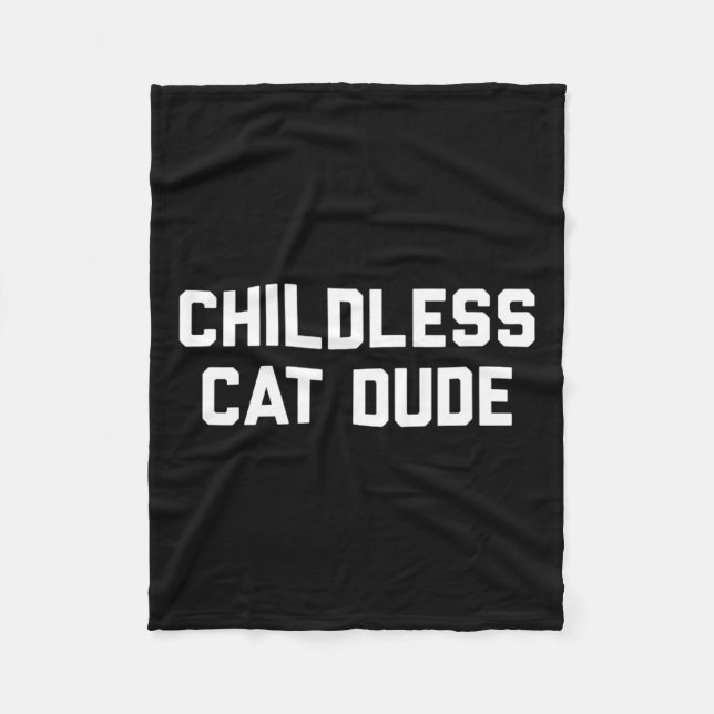 Kinderlose Cat-Typen Fleecedecke (Vorderseite)