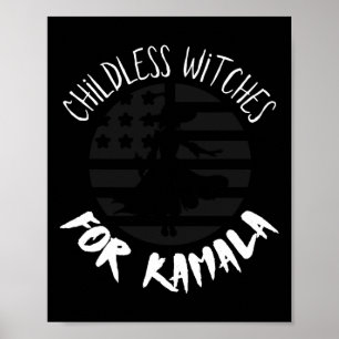 Kinderlose Hexen für Kamala Flag Halloween - Absti Poster