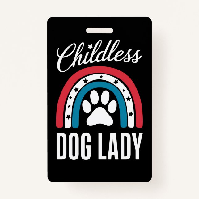 Kinderlose Hunde Lady Election 2024 Rainbow USA Ausweis (Vorderseite)