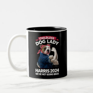 Kinderlose Hunde-Lady wählt Kamala bei der Wahl 20 Zweifarbige Tasse