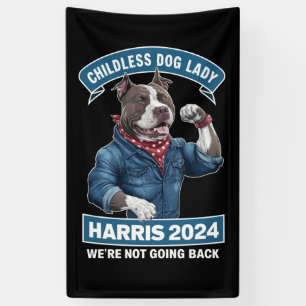 Kinderlose Hunde-Lady wählt Kamala Wahl 2024 Banner