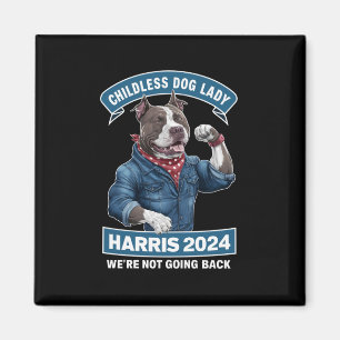 Kinderlose Hunde-Lady wählt Kamala Wahl 2024 Magnet