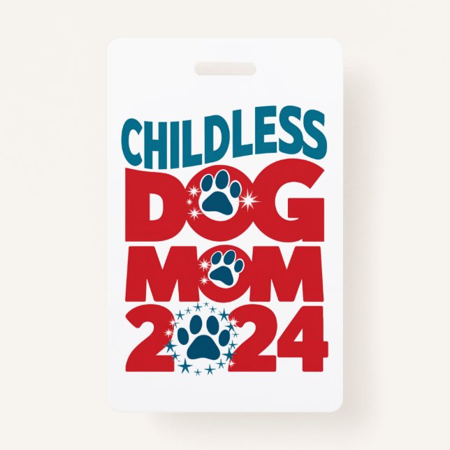 Kinderlose Hunde Mama Hunde Lady Voting Patriotic  Ausweis (Vorderseite)