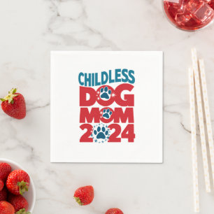 Kinderlose Hunde Mama Hunde Lady Voting Patriotic  Serviette