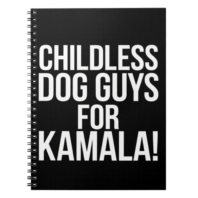 Kinderlose Hunde-Typ für Kamala 2024 Harris abstim Notizblock (Vorderseite)