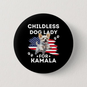 Kinderlose Hundedame für Kamala Harris Vintages De Button