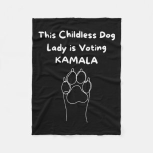 Kinderlose Hundedame wählt Kamala-Harris 2024 3 Fleecedecke