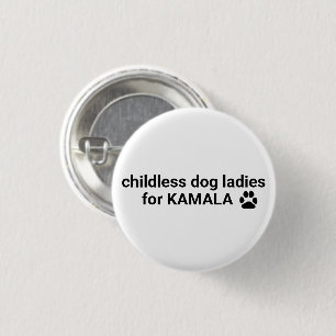 Kinderlose Hundedamen für Kamala lustige schwarze  Button