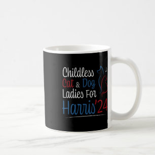 Kinderlose Katze Hunde Lady Ladys Shirt für Kamala Kaffeetasse