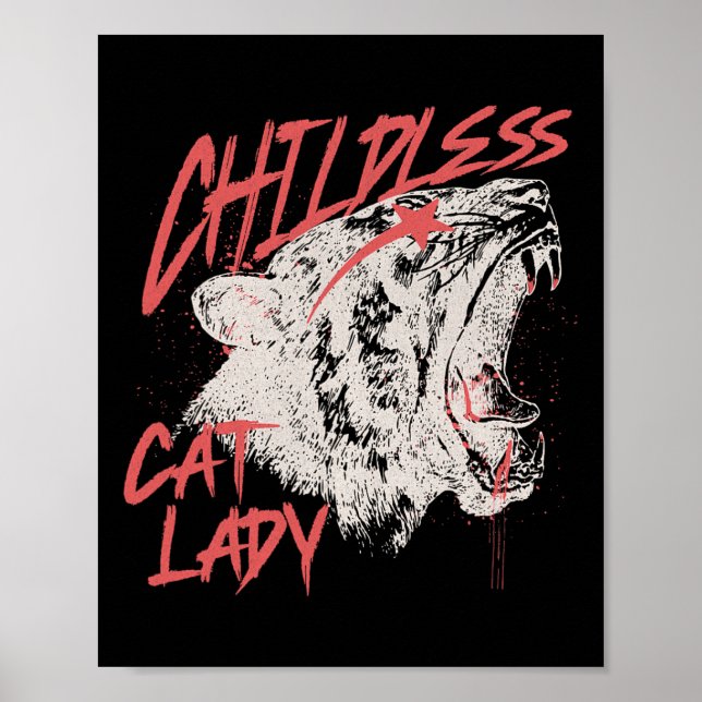 Kinderlose Katze Lady 1 Poster (Vorne)