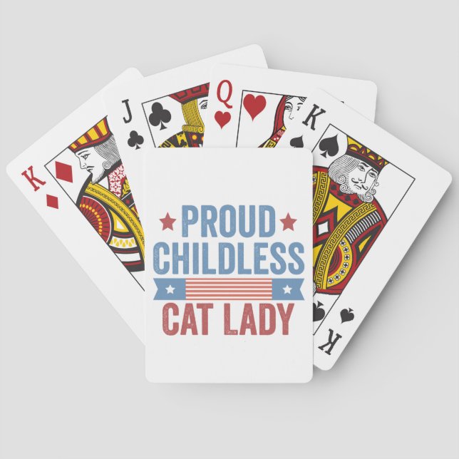 Kinderlose Katze Lady 2024 Spielkarten (Rückseite)