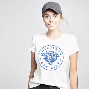 Kinderlose Katze Lady Brave Proud Independent T-Shirt