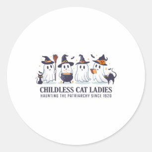 Kinderlose Katze Lady, die das Patriarchat seit 1. Runder Aufkleber
