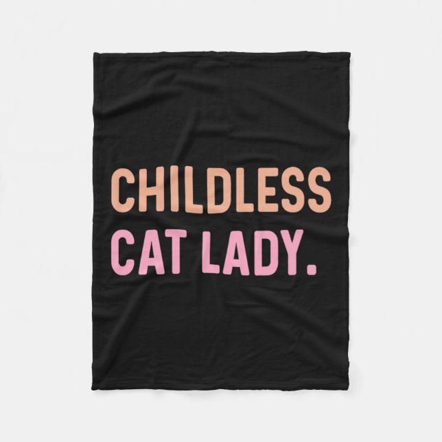 Kinderlose Katze Lady - Funny Niedlich Fleecedecke (Vorderseite)