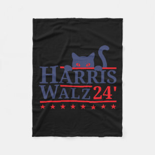 Kinderlose Katze Lady für Kamala Harris Tim Wheime Fleecedecke