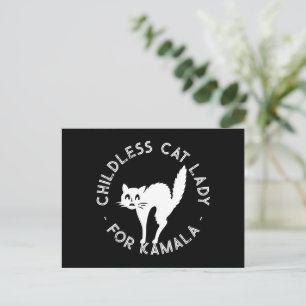 Kinderlose Katze Lady für Kamala lustige Katze sch Postkarte