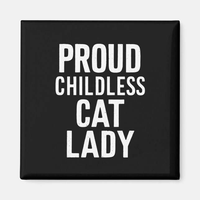 Kinderlose Katze Lady für Katze Mama Frauen Katze  Magnet (Vorne)