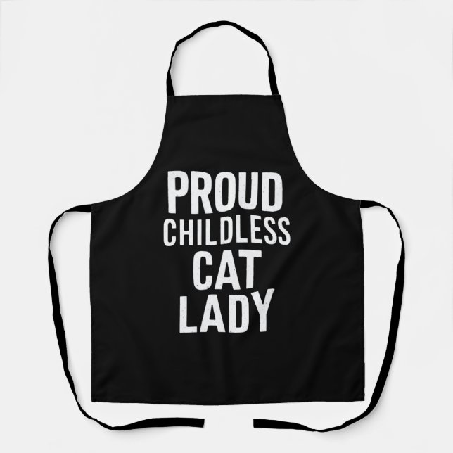 Kinderlose Katze Lady für Katze Mama Frauen Katze  Schürze (Vorderseite)