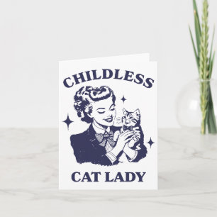 Kinderlose Katze Lady Kamala 2024 Harris Feminist Karte