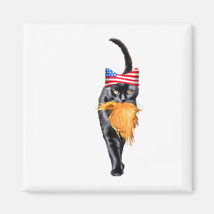 Kinderlose Katze-Lady mit Trump-Haar-Abstimmung Ka Magnet