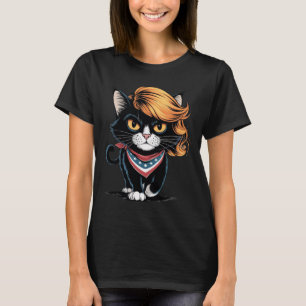 Kinderlose Katze-Lady mit Trump-Haar-Abstimmung Ka T-Shirt