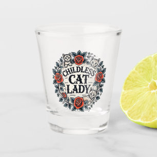 Kinderlose Katze Lady Schnapsglas