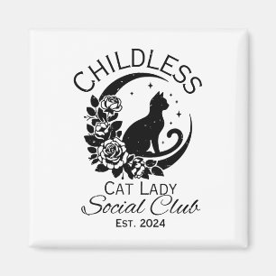 Kinderlose Katze Lady Social Club Meme Cat Kamala  Magnet