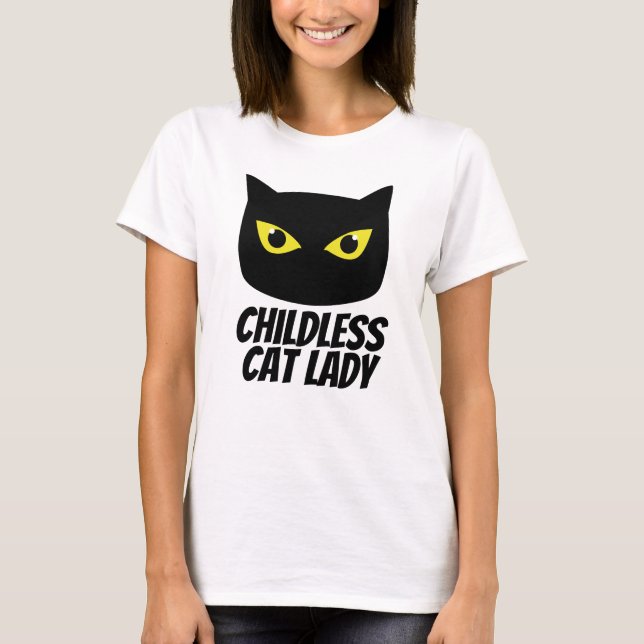 Kinderlose Katze Lady T-Shirt (Vorderseite)