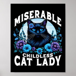 Kinderlose Katze Lady UElection Day Cat Ladys Poster