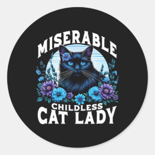Kinderlose Katze Lady UElection Day Cat Ladys Runder Aufkleber