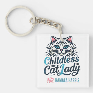 Kinderlose Katze Lady von Kamala Harris Schlüsselanhänger