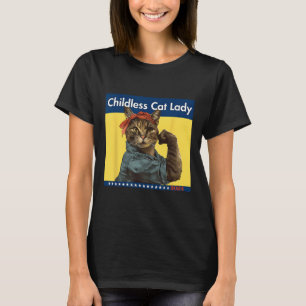 Kinderlose Katze Lady wählt 2024 USA T-Shirt