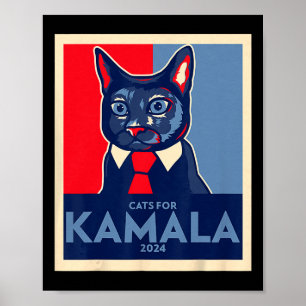 Kinderlose Katze Lady wählt Kamala Harris 2024 1 Poster