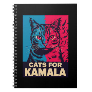 Kinderlose Katze Lady wählt Kamala Harris 2024 Notizblock