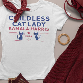 Kinderlose Katze Ladys T - Shirt, Kamala Harris T-Shirt