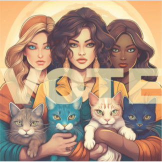 Kinderlose Katzen - Abstimmung Aufkleber