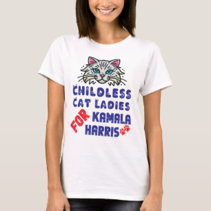 Kinderlose Katzen - Damen für Kamala Harris, Demok T-Shirt