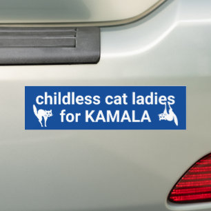 Kinderlose Katzen Damen für Kamala lustige Katzen Autoaufkleber