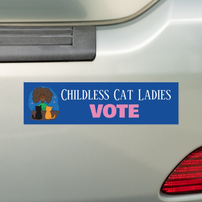 Kinderlose Katzen Frauen Autoaufkleber wählen (Auf Auto)