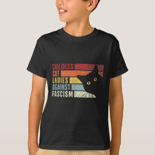 Kinderlose Katzen Frauen gegen den Faschismus Katz T-Shirt
