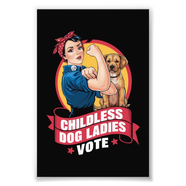 Kinderlose Katzen Frauen wählen Hund der Riveter H Fotodruck (Vorne)