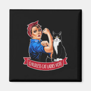 Kinderlose Katzen Frauen wählen Rosie The Riveter Magnet