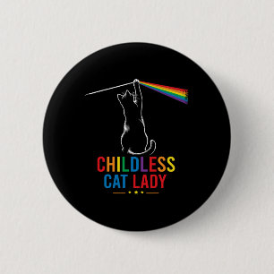 Kinderlose Katzen Lady Cat Ladys for Kamala 2024 Button