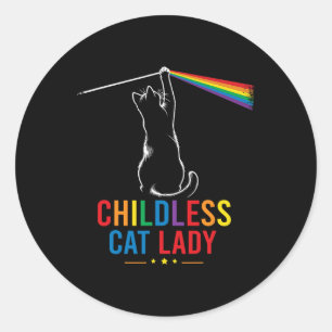 Kinderlose Katzen Lady Cat Ladys for Kamala 2024 Runder Aufkleber