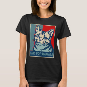 Kinderlose Katzen-Lady wählt Kamala Harris zum Vor T-Shirt