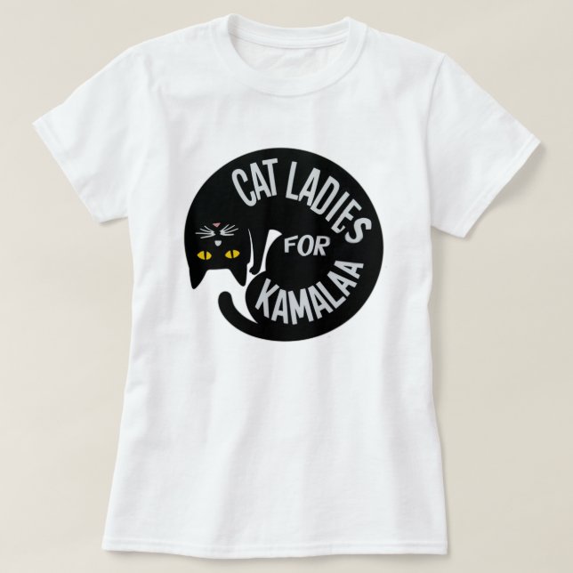 Kinderlose Katzen Ladys für Kamala harris | 2024 T-Shirt (Design vorne)