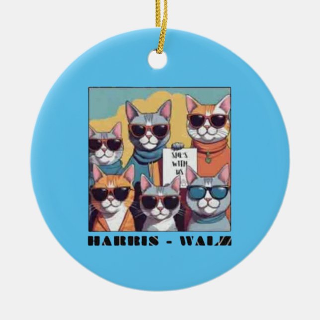 Kinderlose Katzenfrauen für Kamal Keramik Ornament (Vorne)