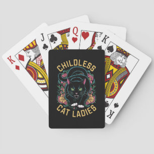 Kinderlose Katzenladies 2024 Feministin Spielkarten